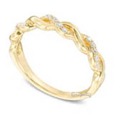 13 Cents 14 K Yellow Gold Brilliant Diamond Wedding Band Engagement Ring Studded With 15 Pcs G Color Si Diamonds